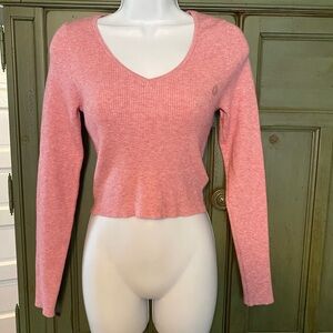 NWT Kendall & Kylie Pink Long Sleeve Crop Top